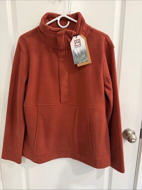 Avalanche Burnt Orange Half-Zip Fleece Pullover